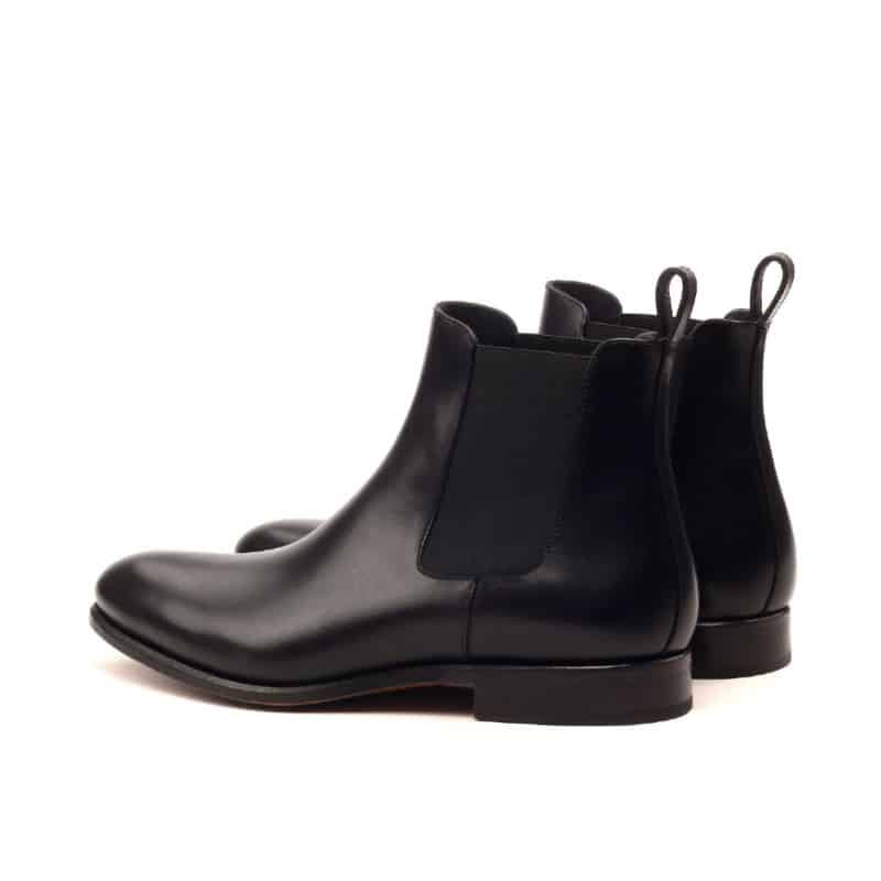 Premium Black crust Leather chelsea boot