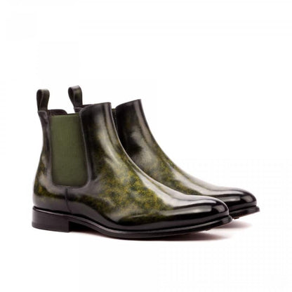 Matthew Green Yellow Tabbacco finish with two tone Leather chelsea boot