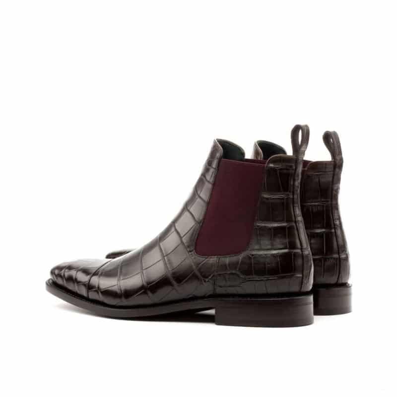 Exotic Brown Croco Leather chelsea boot