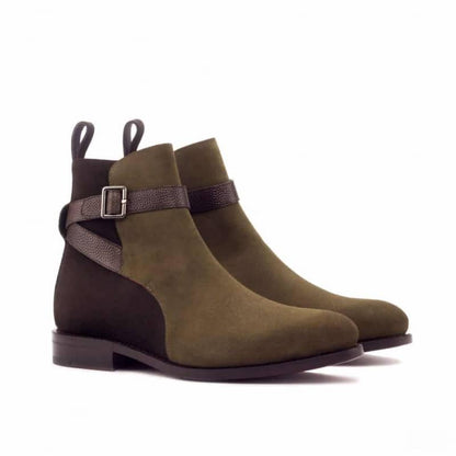 Parker dual suede olive and brown  Leather Jodhpuri boot