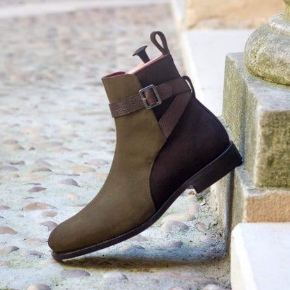 Parker dual suede olive and brown  Leather Jodhpuri boot