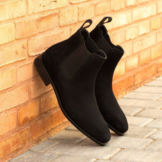 Paul black premium suede Leather chelsea boot