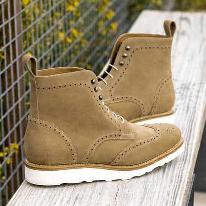 Extra Light  suede eva Leather Brogue boot