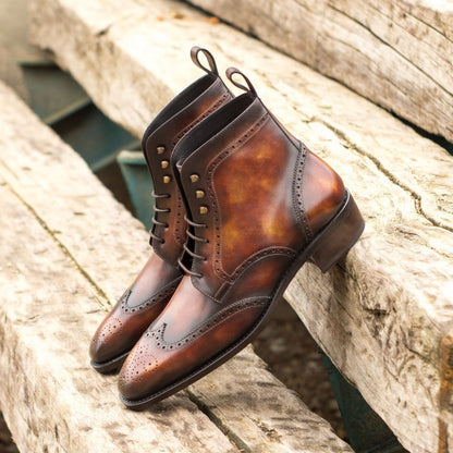 Hush Tabbacco finish Leather Brogue boot