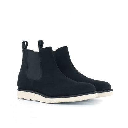 Clark black suede light weight Leather chelsea boot