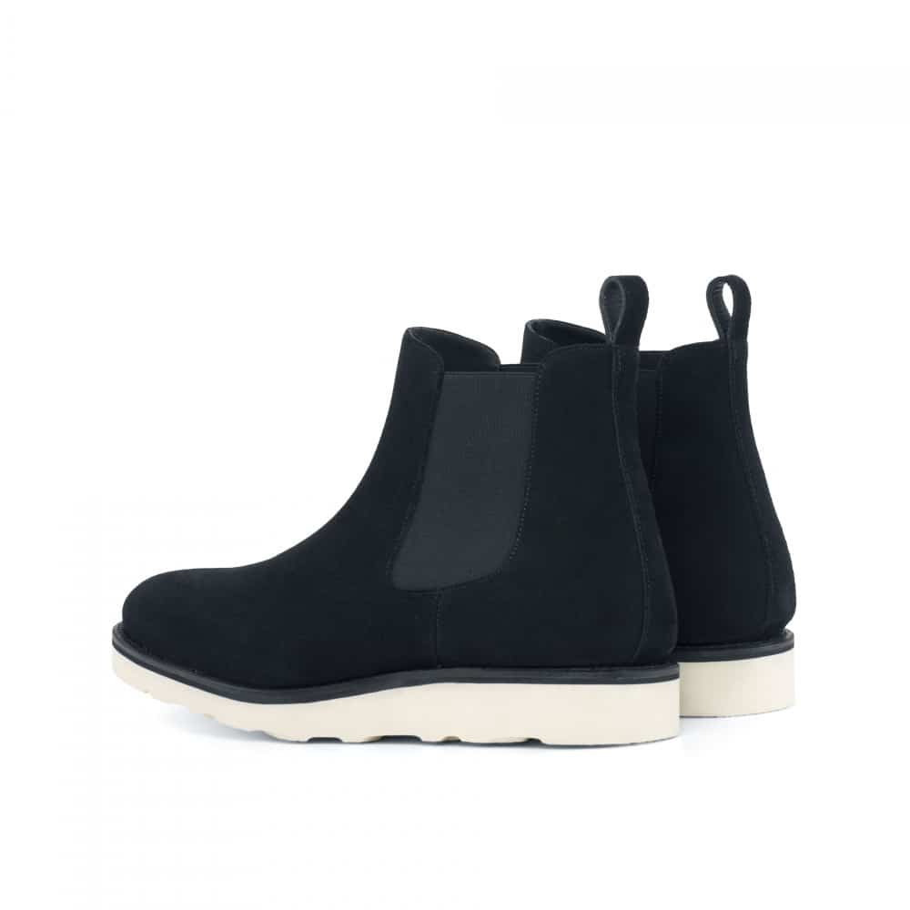 Clark black suede light weight Leather chelsea boot