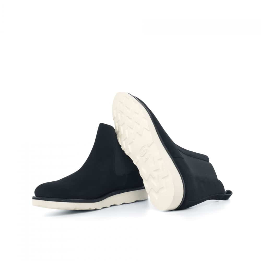 Clark black suede light weight Leather chelsea boot