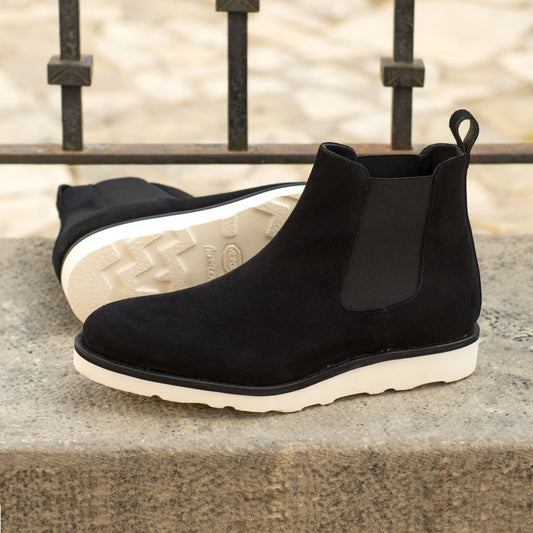 Clark black suede light weight Leather chelsea boot