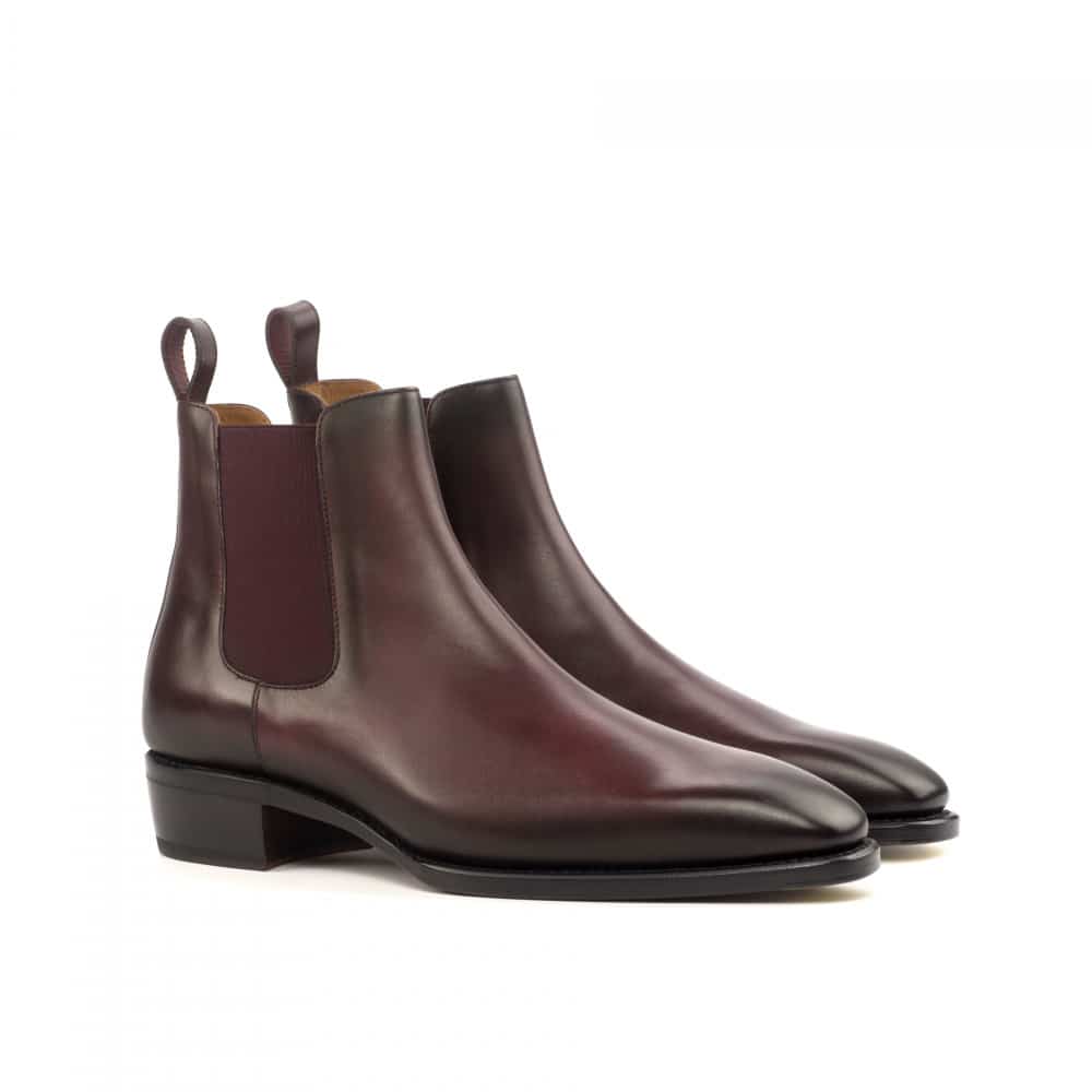 Andrews Burgundy with two tone Leather chelsea boot