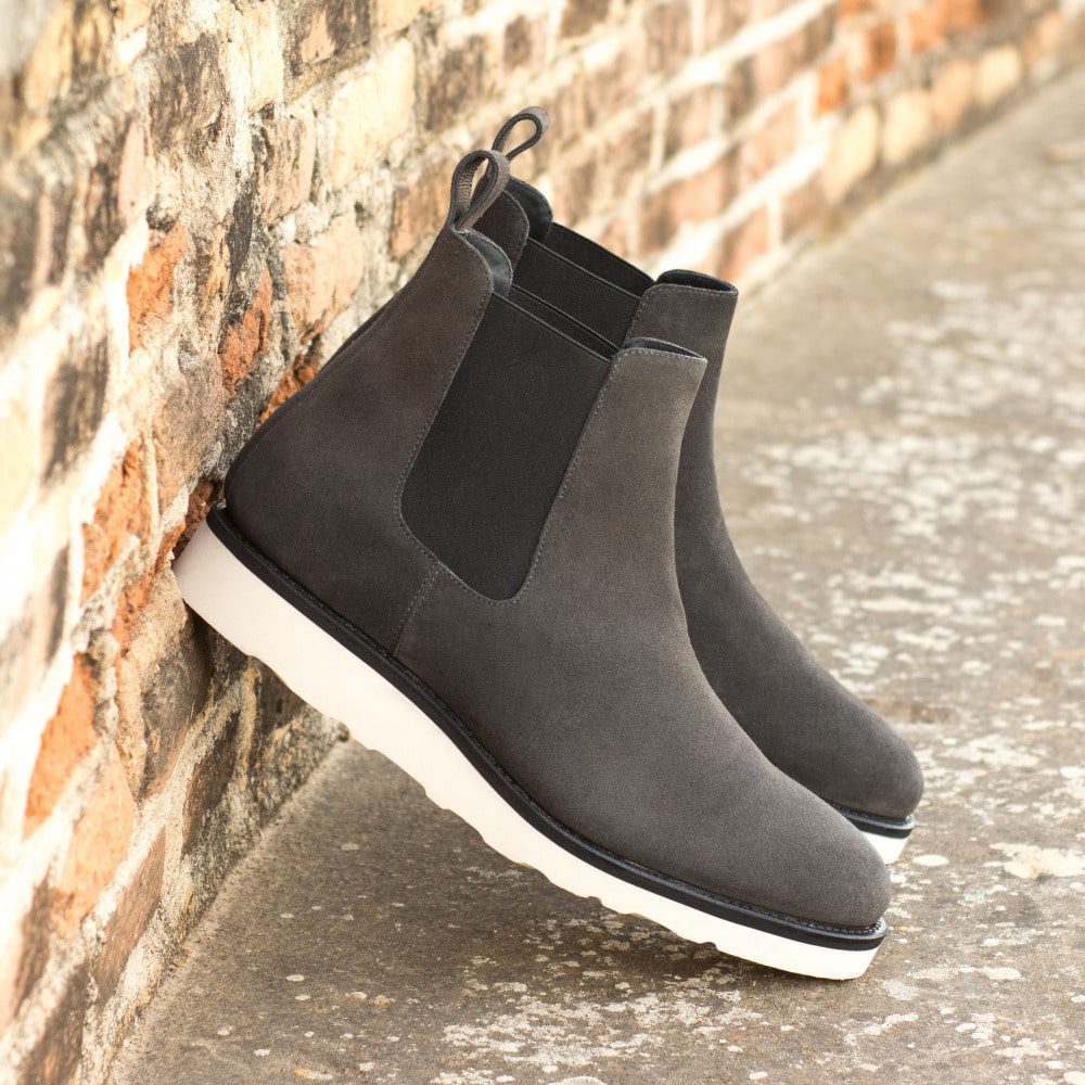 Mark Grey light weight Leather chelsea boot