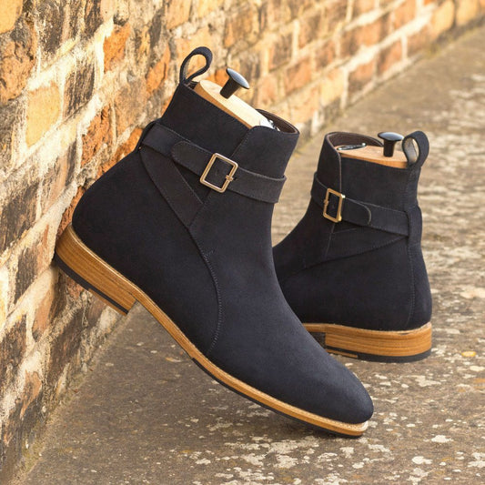 Adam Classic Navy blue Suede Leather Jodhpuri boot