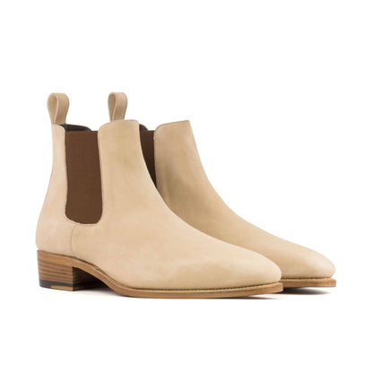 Stuart Beige Premium suede Leather chelsea boot