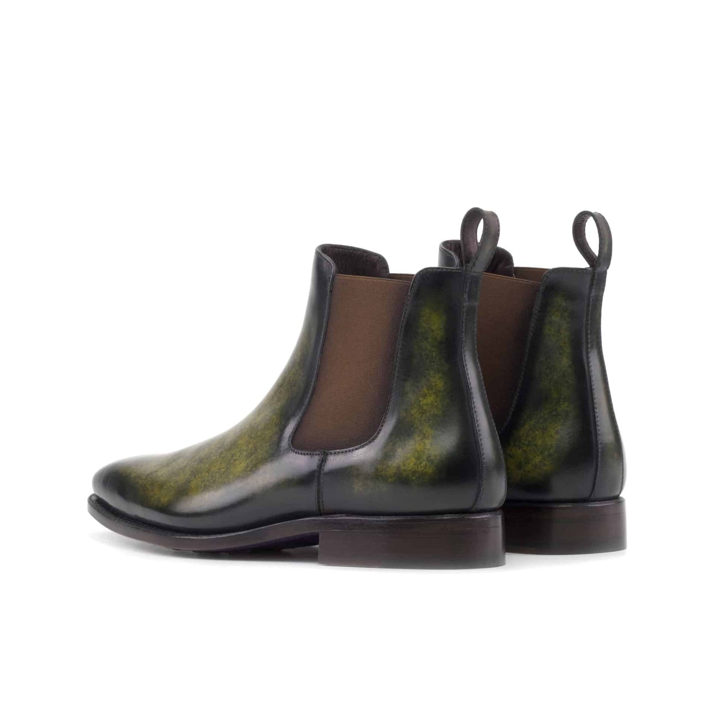 Royale Green Marble Touch Finish Leather chelsea boot