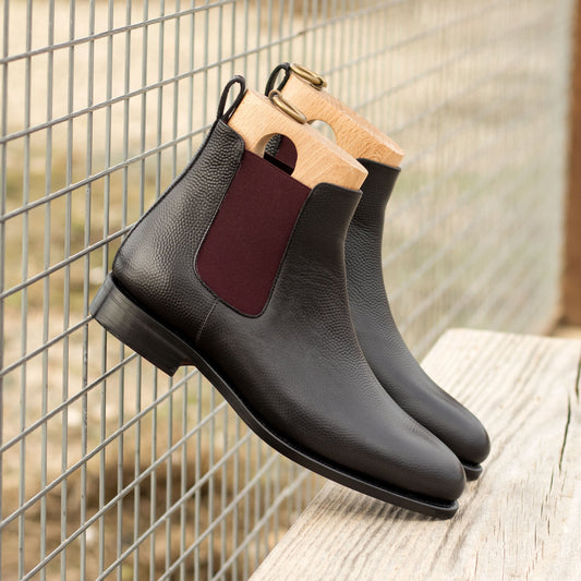 Classy Milled Grain Leather chelsea boot