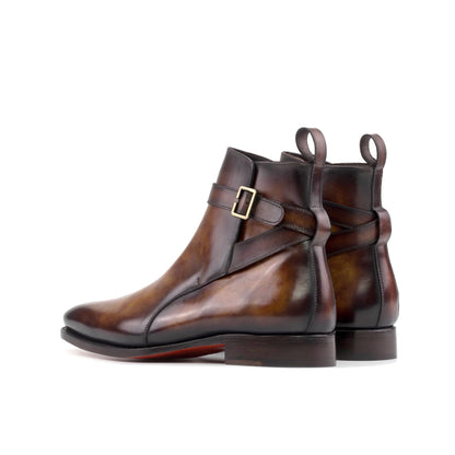 Hand-painted Tabbacco Finish Leather Jodhpuri boot