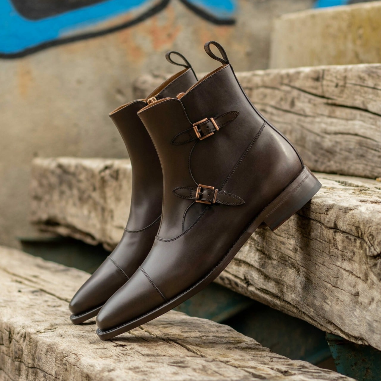 Sammy Brown classic Leather Octavian Buckle boot