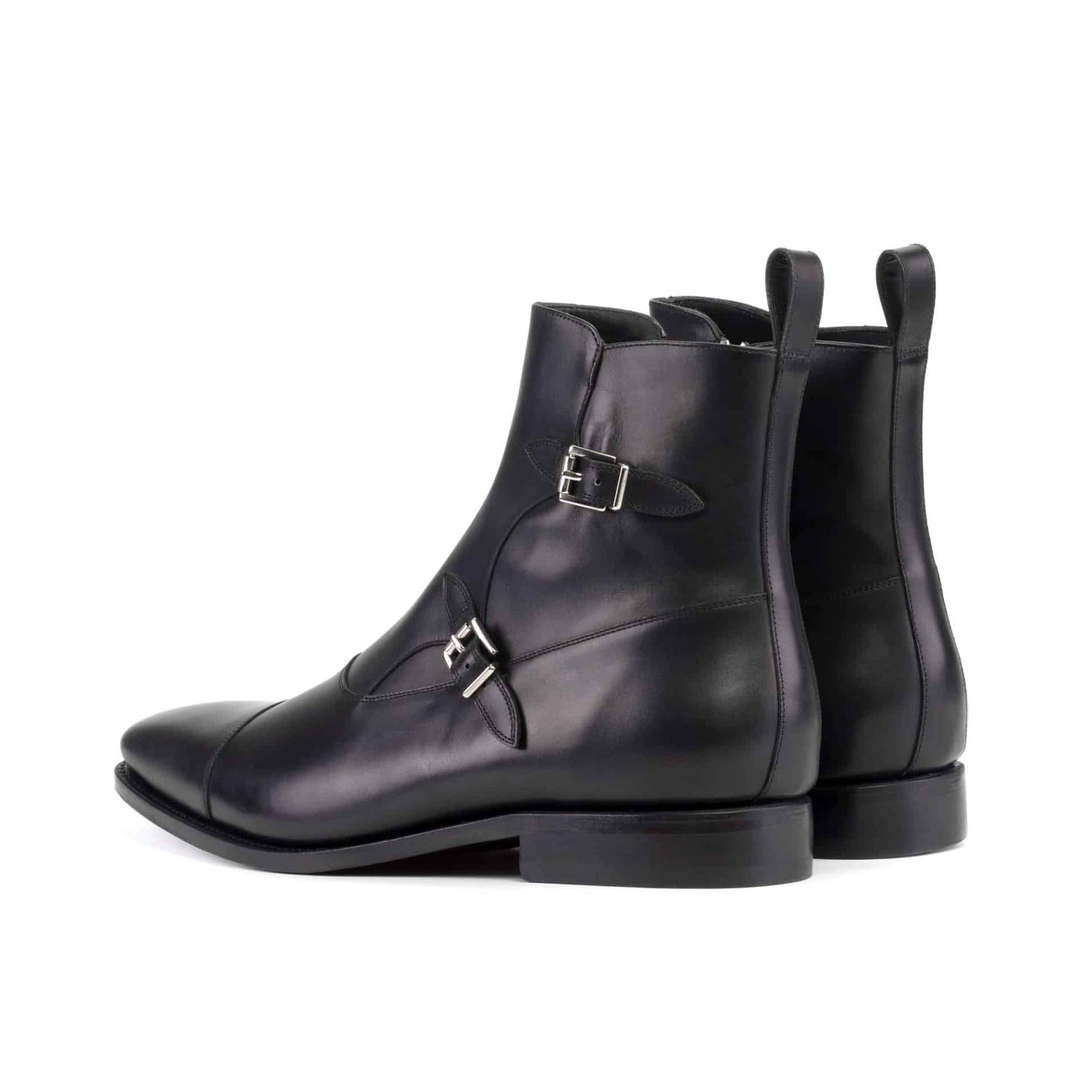 Martin Black Stylish Leather Octavian Buckle boot – DalGrand London