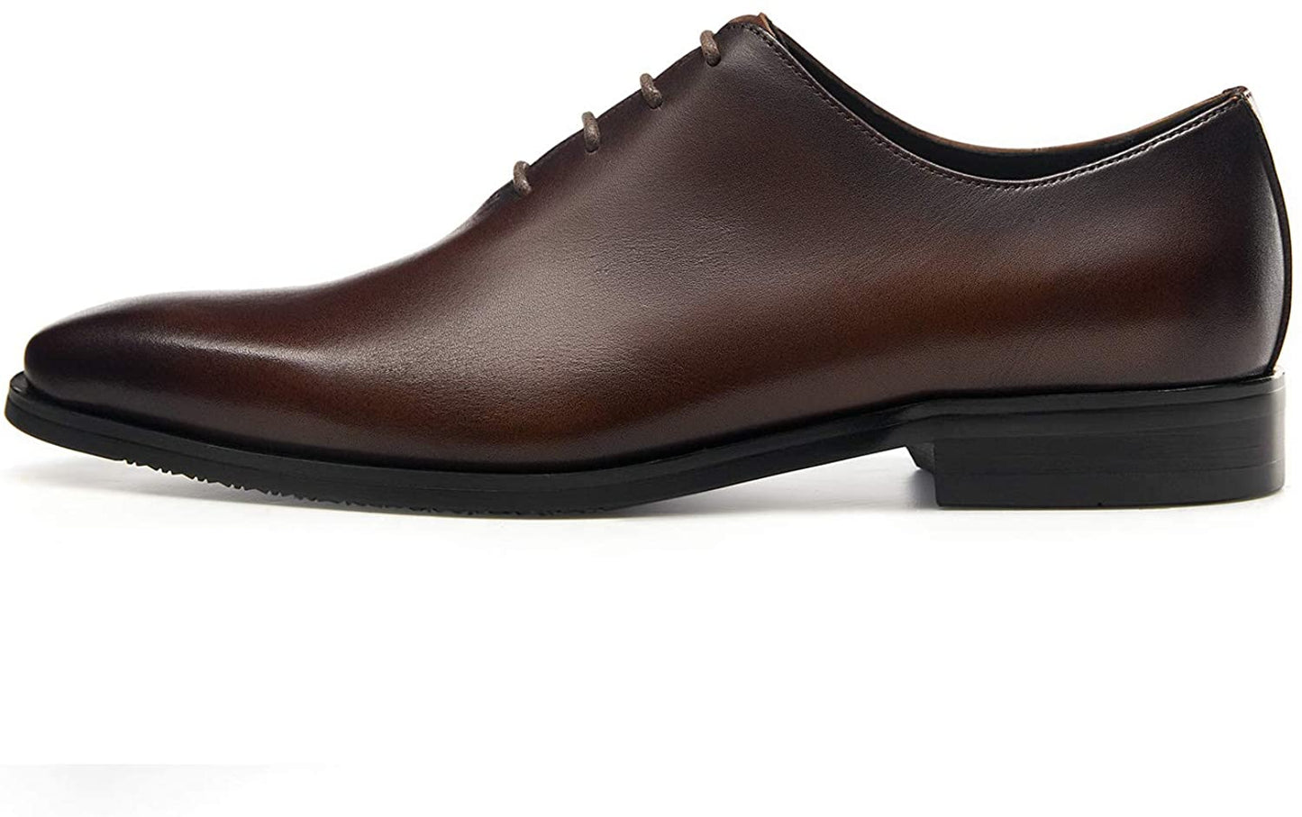 Luxury Brown Calf Leather Wholecut Derby Shoe