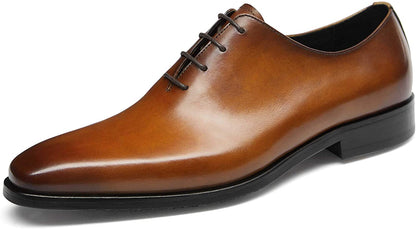 Zampa Premium Cognac Calf Leather Wholecut Derby Shoe