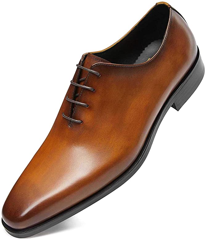 Zampa Premium Cognac Calf Leather Wholecut Derby Shoe