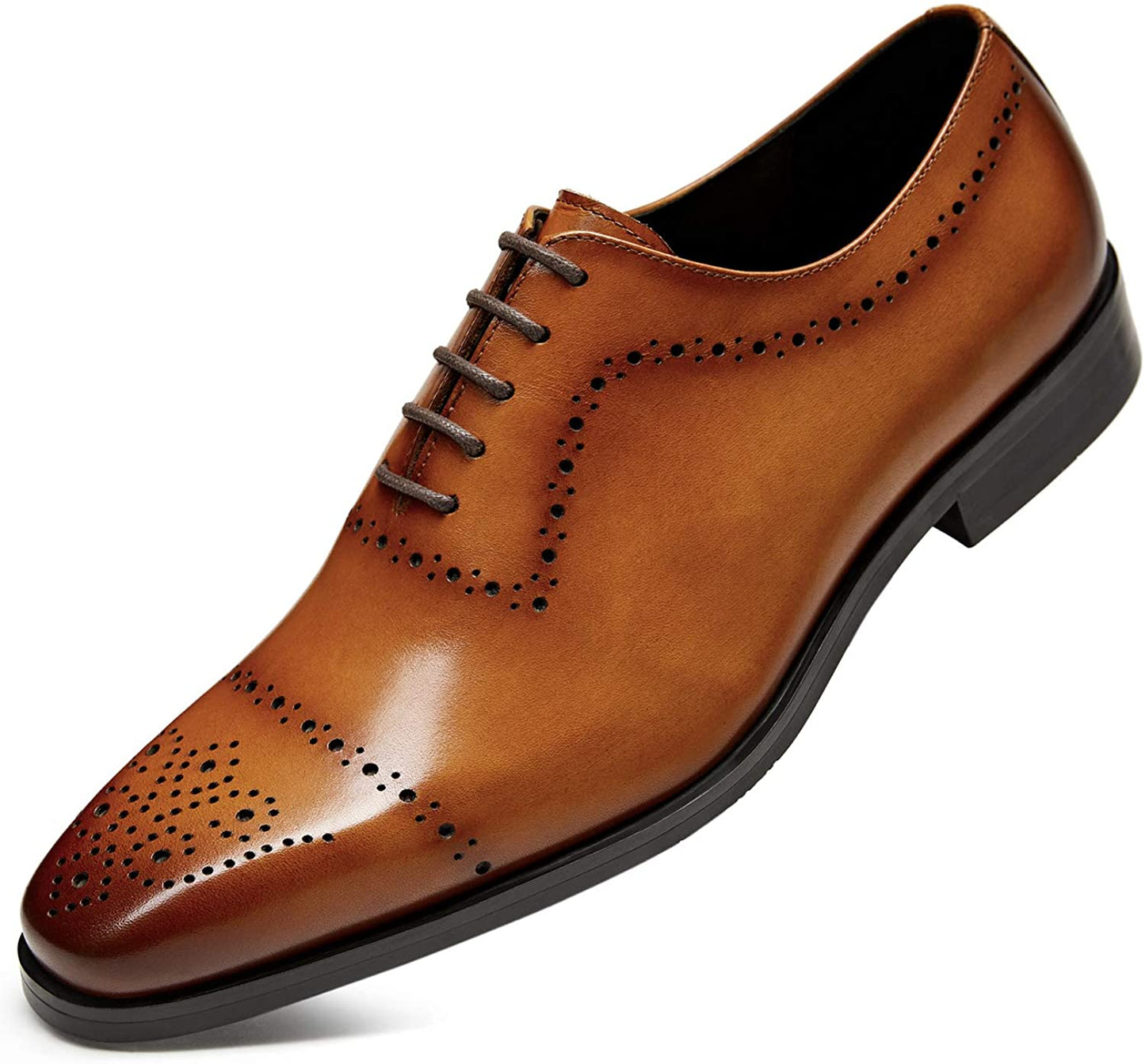 Paul Luxury Calf Leather Brogue Wholecut Derby Shoe