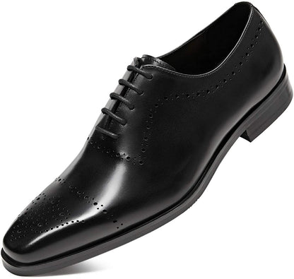 Allen Royal Black Calf Leather Brogue Wholecut Derby Shoe