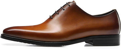 Zampa Premium Cognac Calf Leather Wholecut Derby Shoe