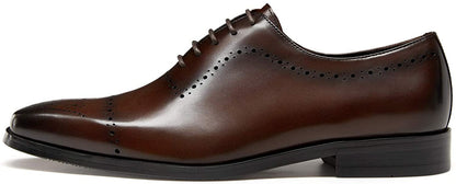 Kevina Brown Calf Leather Brogue Wholecut Derby Shoe