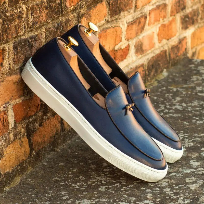 Lewis Navy Blue Belgain Loafer Sneaker