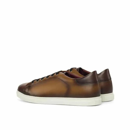 Alexander Cognac Handpainted Low Top Sneaker