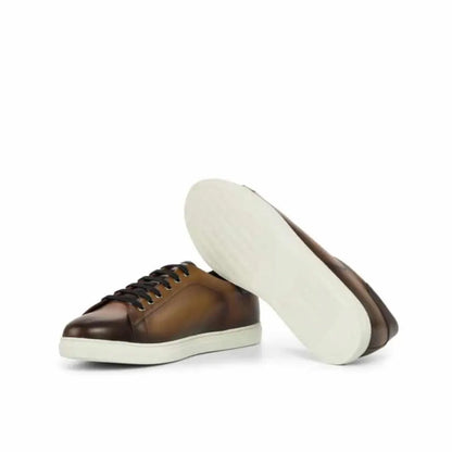 Alexander Cognac Handpainted Low Top Sneaker