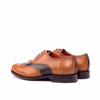 Stylish Double Shade Full Brogue Dress Shoe For Men