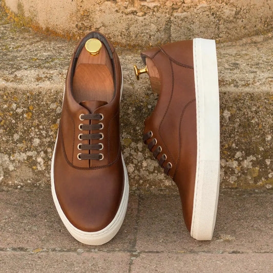 Derek Light Brown Low Top Sneakers