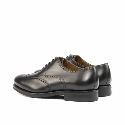 John Full Black Calf Brogue Shoes