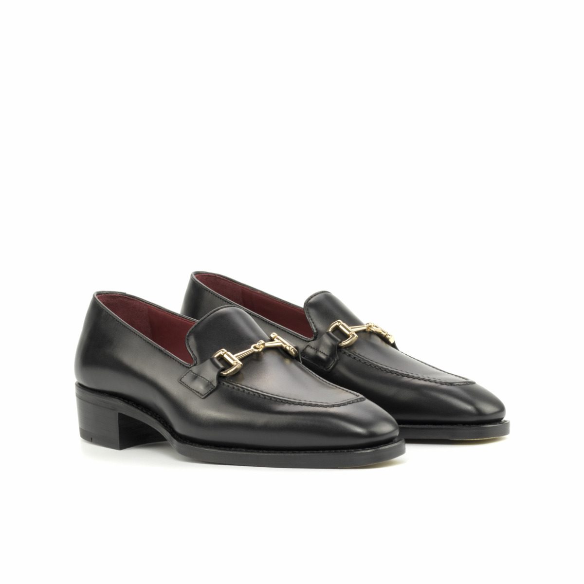 Adam Black Premium Single Cut Buckle Loafer