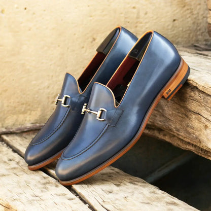 Wave Premium Blue Horse-Bit Loafer