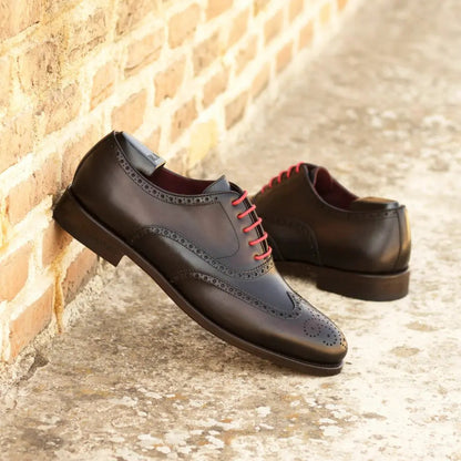 Coffee Wingtip And Black Calf Premium Brogue Shoes