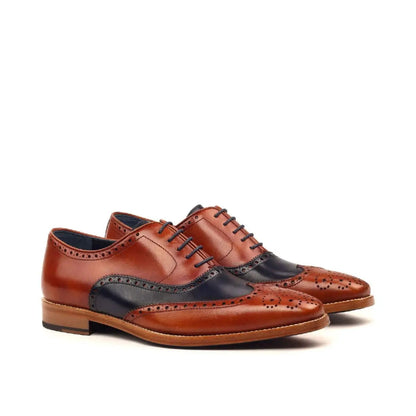 Adam Tan Brown Finished Crust Full Brogue Shoe For Men