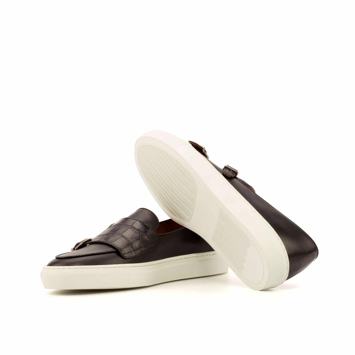 Jazzy Black Croco  Monk Blegain Loafer Sneaker