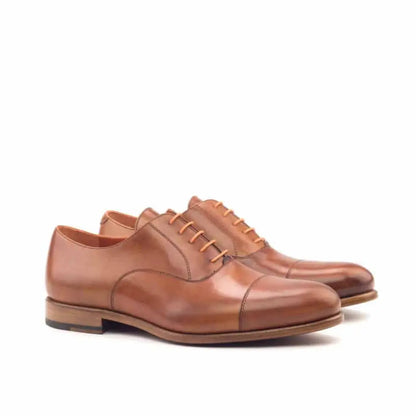 Martin Premium Tan Crust Leather Oxford Shoes