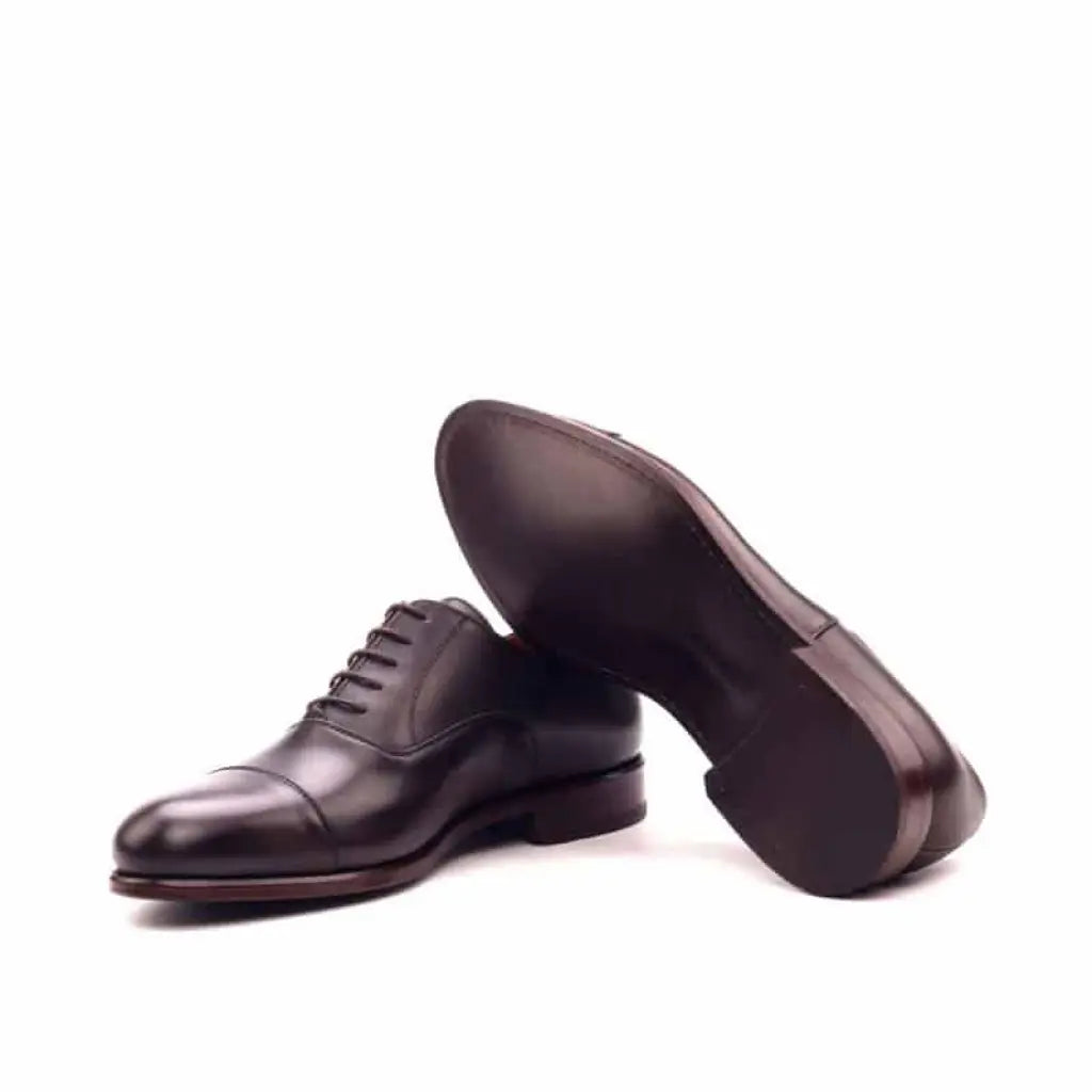 Dark Brown Classical Belmont Leather Oxford Shoes