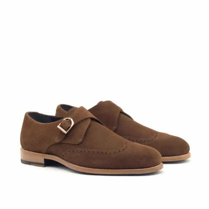 Oliver Full Brown Suede Single Strap Monk