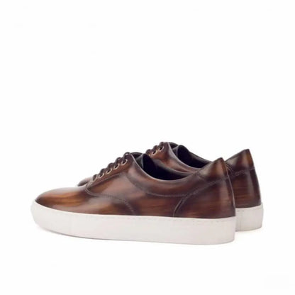 Daniel Cognac Wood Texture Sneakers