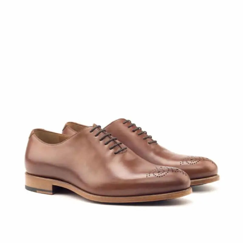 Kevin Tan Crust Leather Wholecut Derby Shoe