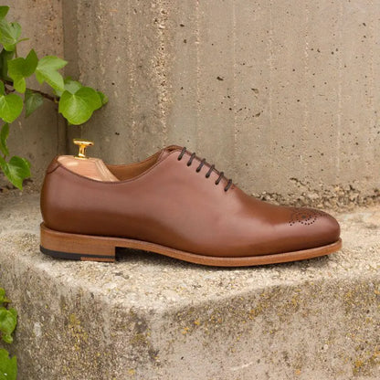 Kevin Tan Crust Leather Wholecut Derby Shoe