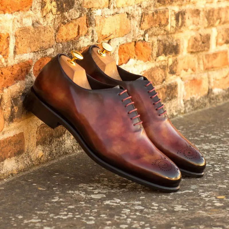 Paul Tabbacco Texture Black Tone Leather Brogue Wholecut Derby Shoe ...