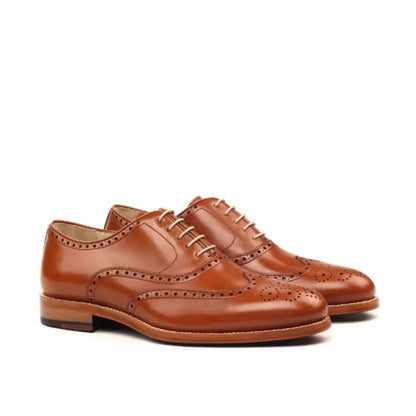 Stuart Full Tan Brogue Dress Shoe For Men