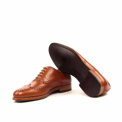 Stuart Full Tan Brogue Dress Shoe For Men