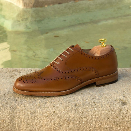 Stuart Full Tan Brogue Dress Shoe For Men