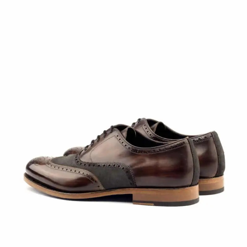 Martin Brown leather Grey Suede Full Brogue